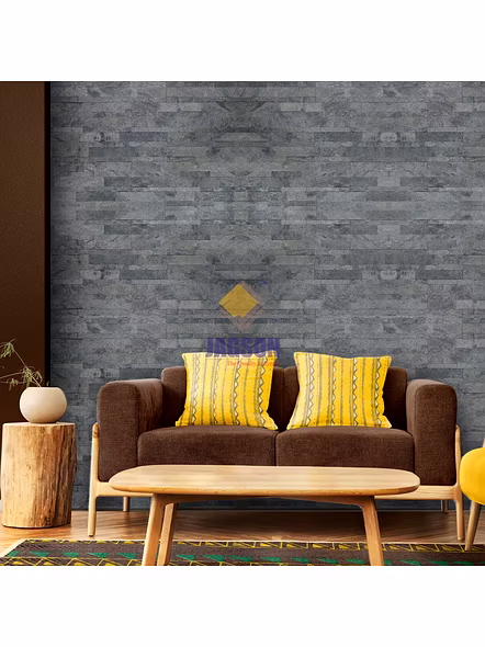 SILVER GREY FLEXIBLE 3D STONE VENEER (Grey Metalic)-15 x 60 cm-4