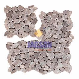 sliced marble pebble mosaic fantasy brown