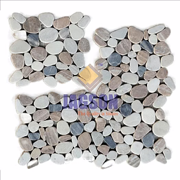 blended marble pebble mosaic imperial mist