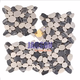 blended marble pebble mosaic montana grey
