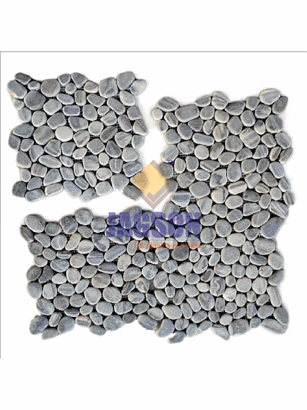 MARBLE TUMBLED PEBBLE MOSAIC NOVA GRAY