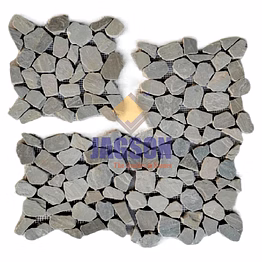 random tumbled mosaic octiva grey