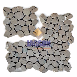 random tumbled mosaic autumn brown
