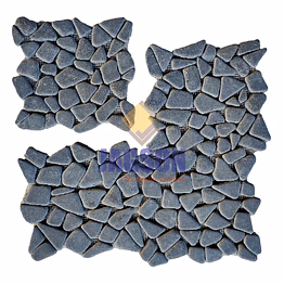 limestone pebble mosaic nero nago