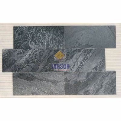 silver grey polished slate floor tiles