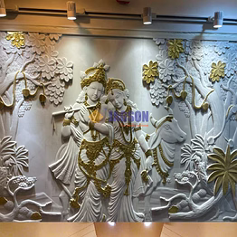 radha krishna mural