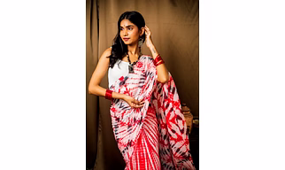 Cotton Mul Tie Dye Saree Laal Ishq