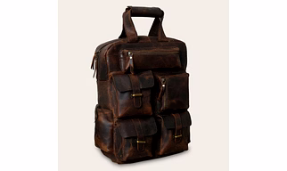 Vintage Leather Backpack for Men