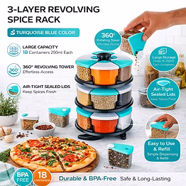 3-layer revolving spice rack