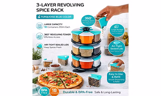 3-Layer Revolving Spice Rack