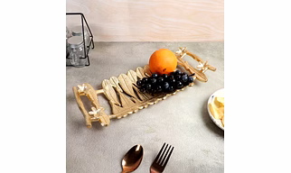 Aluminum Gold Leaf Fruit Platter