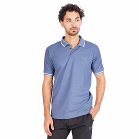MONJI Velocity Men’s Collar Sports T-Shirt (Blue)