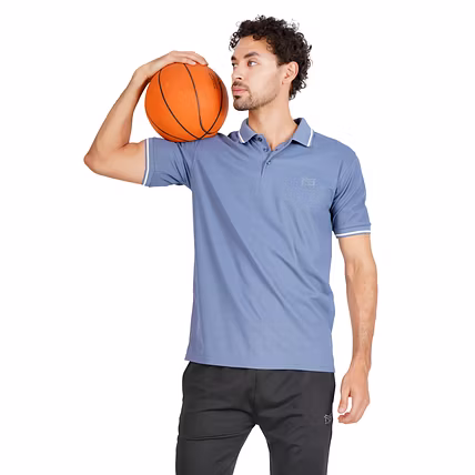 MONJI Velocity Men’s Collar Sports T-Shirt (Blue)-3
