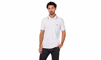 MONJI Velocity Men’s Collar Sports T-Shirt (White)