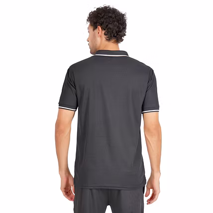 MONJI Velocity Men’s Collar Sports T-Shirt (Black)-3