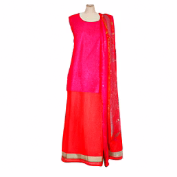 Pista Green Mul Embroidery Cut-Work Suit Set