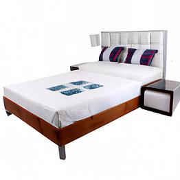 wooden bed