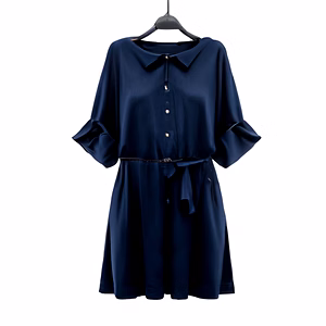 All Over Blue Color Art Gaji Bandhani Dress